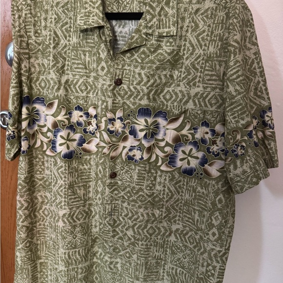 Green Tropical Men's Shirt L - Picture 1 of 3